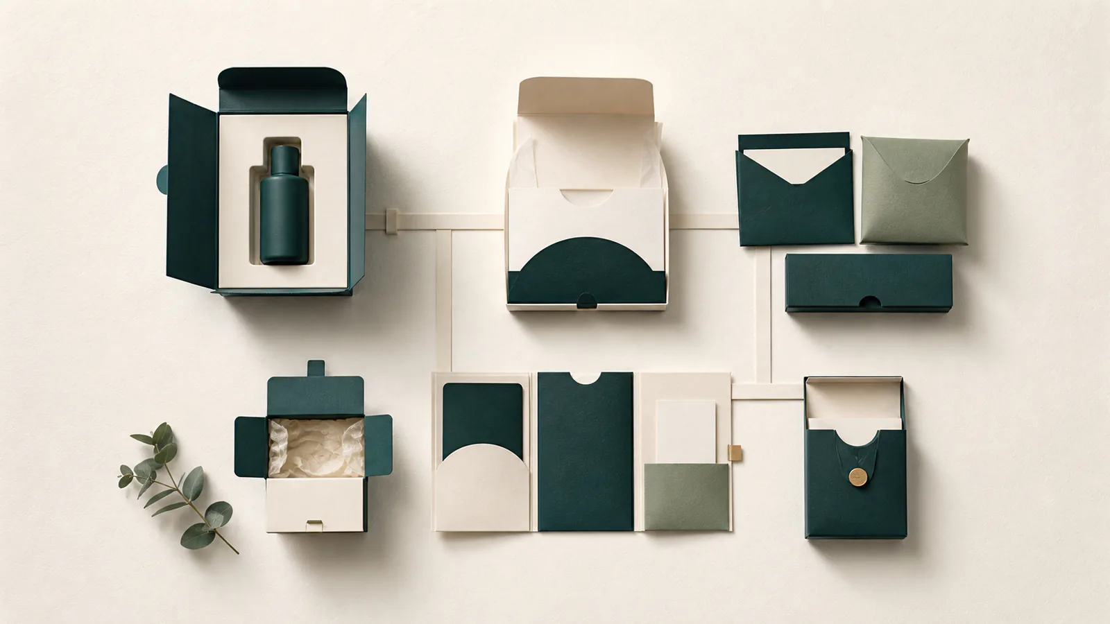 Connected arrangement of packaging products applications guides and inquiry paths
